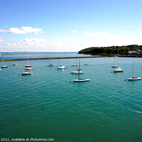 Buy canvas prints of Coast at East Cowes from the ferry, Isle of Wight. by john hill
