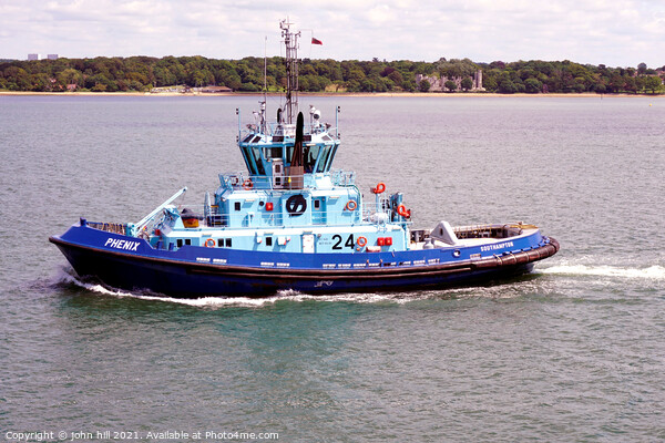 Tugboat on the Solent. Picture Board by john hill