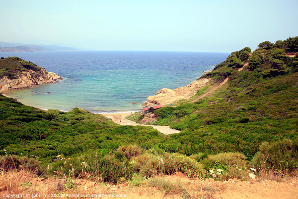 Krifi Ammos beach, Skiathos, Greece. Picture Board by john hill