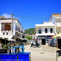Buy canvas prints of Skiathos Town, Skiathos, Greece. by john hill