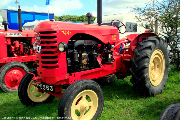 1948 Vintage Massey Harris 744 PD tractor. Picture Board by john hill