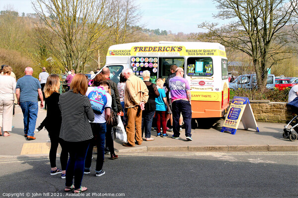 Queueing for ice cream. Picture Board by john hill