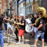 Buy canvas prints of Band of Buskers, Leeds, Yorkshire, UK by john hill
