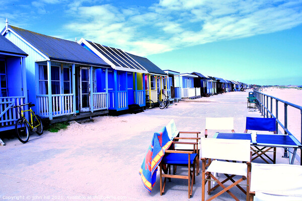 Promenade beach huts, Sandilands, Lincolnshire, UK. Picture Board by john hill