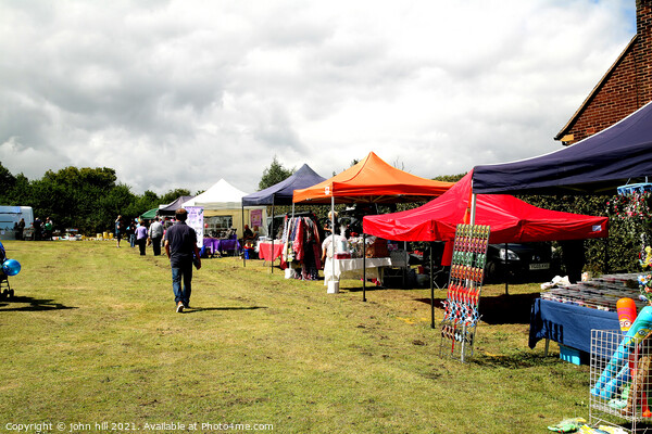 Village Carnival Stalls. Picture Board by john hill