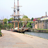 Buy canvas prints of Tall ships, Charlestown, Cornwall, UK. by john hill