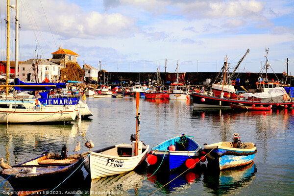 Cornish harbour. Picture Board by john hill