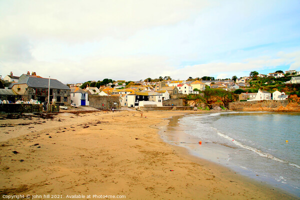 Cornish village beach. Picture Board by john hill