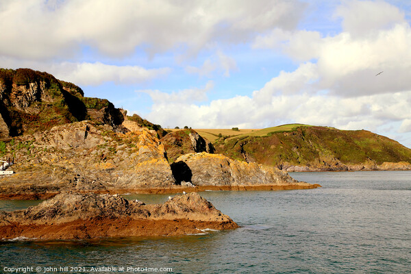 Cornish Coastline at Mevagissey Picture Board by john hill
