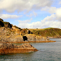 Buy canvas prints of Cornish Coastline at Mevagissey by john hill