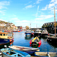 Buy canvas prints of Cornish Harbor of Mevagissey. by john hill