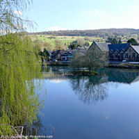 Buy canvas prints of Cromford mill pond Derbyshire. by john hill