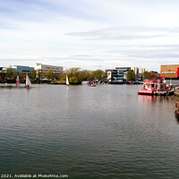Buy canvas prints of Brayford Waterfront, Lincoln. by john hill