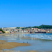 Buy canvas prints of Scarborough at low tide Yorkshire. by john hill