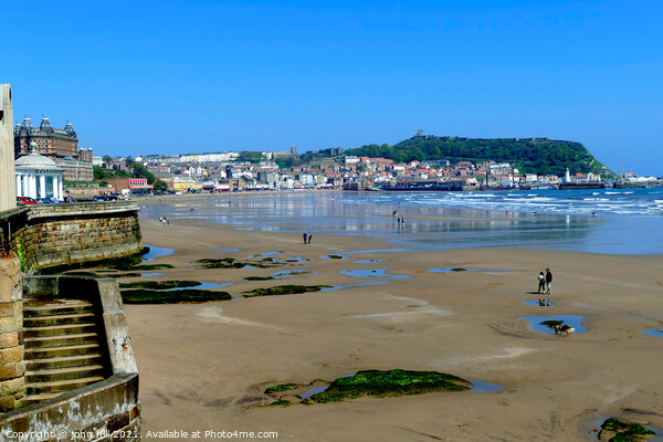 Scarborough Spa and beach at Low tide Yorkshire. Picture Board by john hill