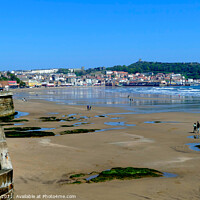 Buy canvas prints of Scarborough Spa and beach at Low tide Yorkshire. by john hill