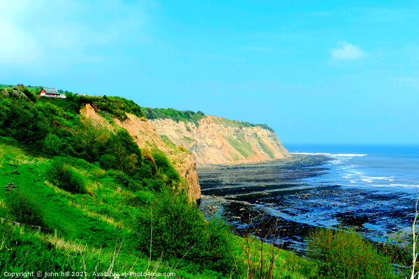 Coastline looking North from Robin Hoods bay Yorkshire. Picture Board by john hill