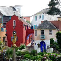 Buy canvas prints of Portmeirion, Wales. by john hill