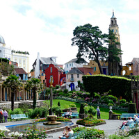 Buy canvas prints of  beautiful Portmeirion, Wales. by john hill