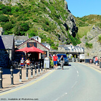 Buy canvas prints of Barmouth seafront, Wales. by john hill