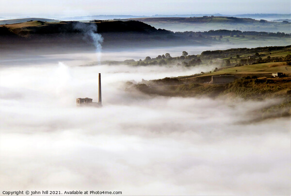 Chimney in the mist. Picture Board by john hill