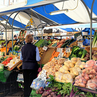 Buy canvas prints of Market Stall. by john hill