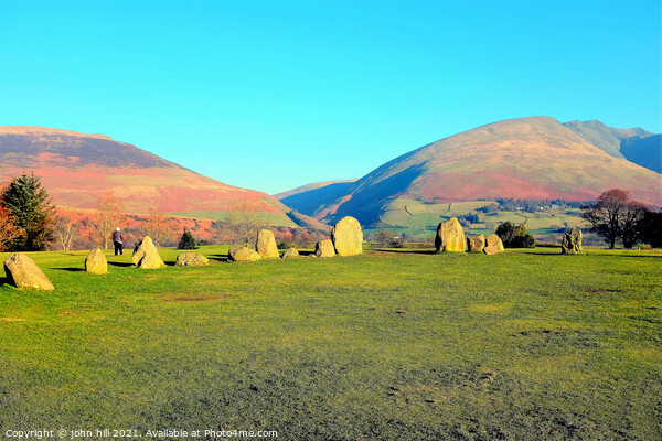 Winter at Castlerigg Stone Circle. Picture Board by john hill