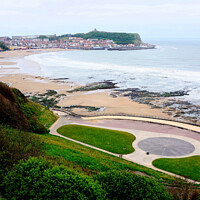 Buy canvas prints of Scarborough South bay. by john hill