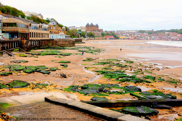 Scarborough Spa and beach. Picture Board by john hill