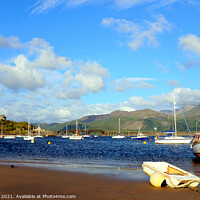 Buy canvas prints of Barmouth harbor, Wales. by john hill