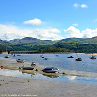 Buy canvas prints of River Mawddach, Barmouth, Wales. by john hill