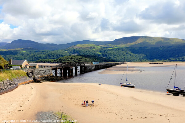 Railway bridge, Barmouth, Wales. Picture Board by john hill
