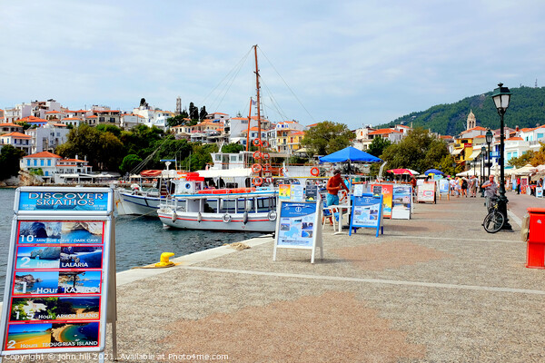 Old Port quay, Skiathos, Greece. Picture Board by john hill