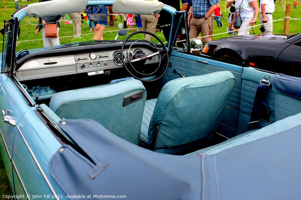 1963 Vintage two door converable automobile. Picture Board by john hill