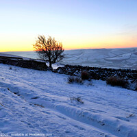 Buy canvas prints of Dawn in Winter, Derbyshire, UK. by john hill