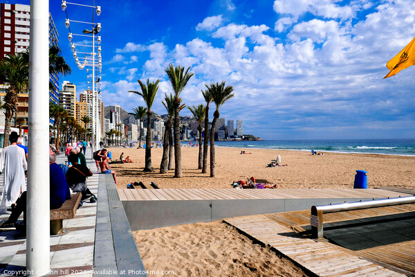  glorious Levante beach, Benidorm, Spain. Picture Board by john hill