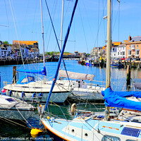 Buy canvas prints of Weymouth harbour, Dorset, UK. by john hill