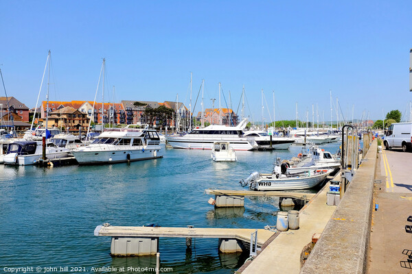 Marina at Weymouth, Dorset. Picture Board by john hill