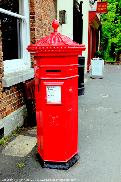 Penfold post box in portrait, Dorchester, Dorset. Picture Board by john hill