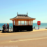 Buy canvas prints of Seaside shelter, Shanklin, Ise of Wight, UK. by john hill