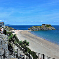 Buy canvas prints of St. Catherine Island, Tenby, South Wales, UK. by john hill