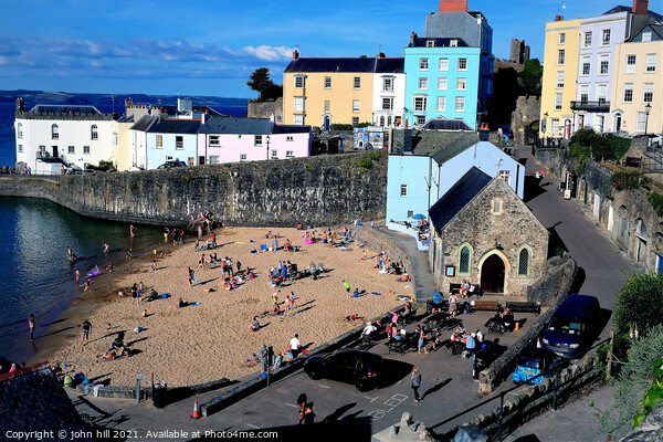 Harbor beach, Tenby, Pembrokeshire, Wales. Picture Board by john hill