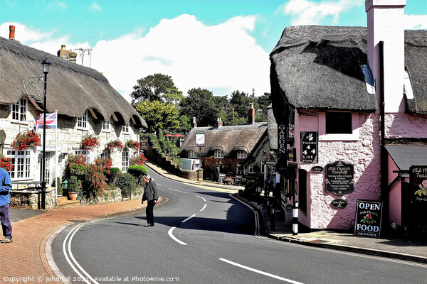 Thatched old village, Shanklin, Isle of Wight, UK. Picture Board by john hill