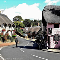Buy canvas prints of Thatched old village, Shanklin, Isle of Wight, UK. by john hill