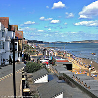 Buy canvas prints of The seafront, Shanklin, Isle of Wight, UK. by john hill
