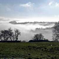 Buy canvas prints of Above the Morning mist in Derbyshire. by john hill