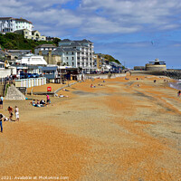 Buy canvas prints of Ventnor beach, Isle of Wight, UK. by john hill