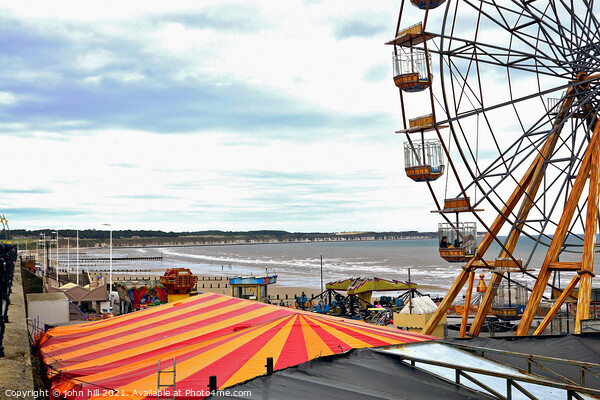 Funfair and North beach, Bridlington, Yorkshire, UK. Picture Board by john hill