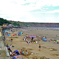 Buy canvas prints of Looking towards Coble landing, Filey, Yorkshire, UK. by john hill