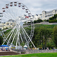Buy canvas prints of Seafront big wheel, Torquay, Devon, UK. by john hill
